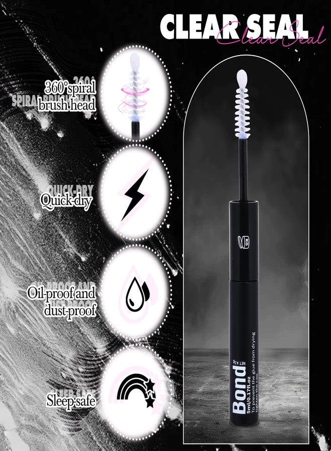 zanlufly Lash Glue Waterproof Eyelash Glue Strong Hold Lash Cluster Glues 2 in 1 Lash Bond and Seal for Lash Extension Long-Lasting Eyelash Adhesives DIY Lashes at Home by zanlufly - Image 3